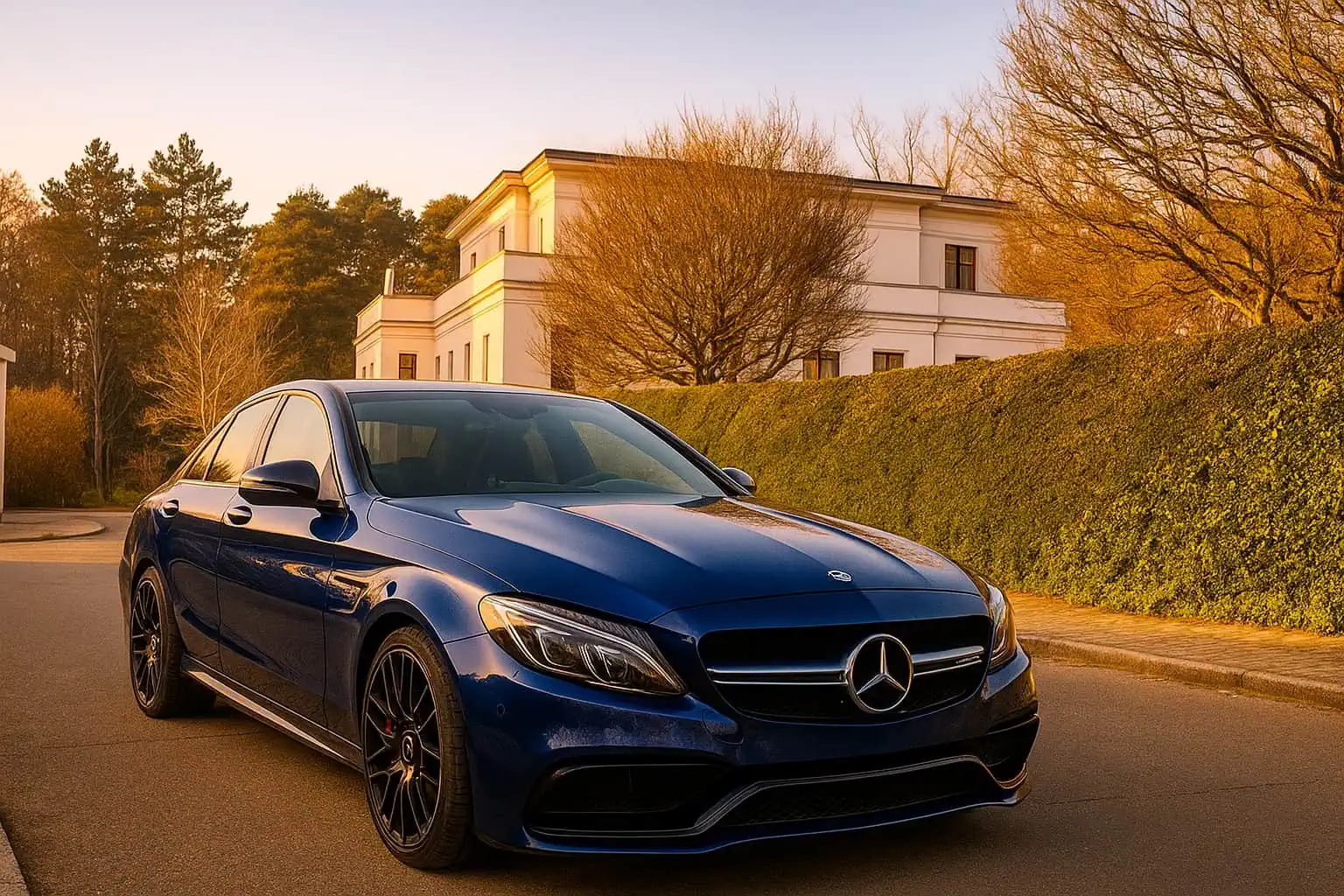 Front Mercedes-Benz C63S AMG in Berlin