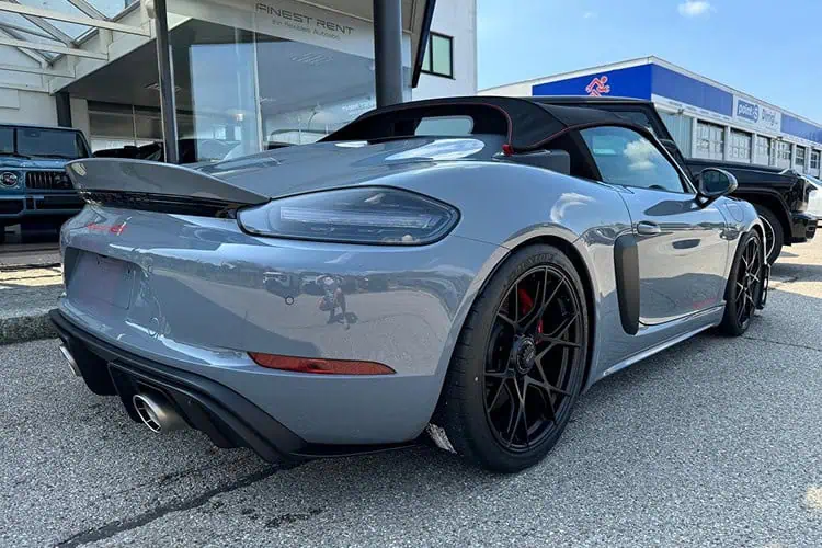 Heckansicht Porsche 718 Spyder RS bei München