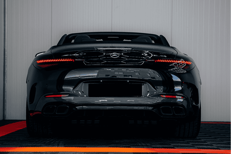 Heckansicht Mercedes-Benz AMG SL bei Nürnberg