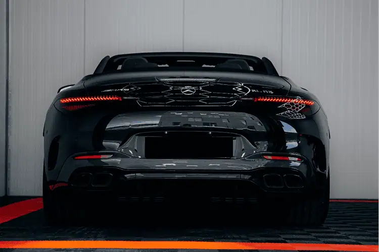 Heckansicht Mercedes-Benz AMG SL bei Nürnberg