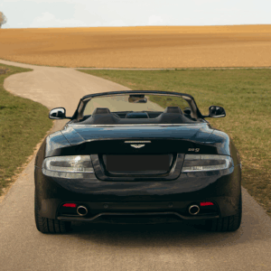 Heckansicht Aston Martin DB9 Volante bei Stuttgart