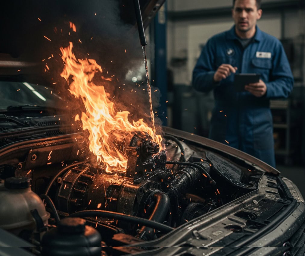BMW Rückruf – Brandgefahr am Starter (Leserfoto)