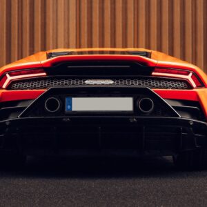 Heckansicht Lamborghini Huracán Evo in Frankfurt am Main