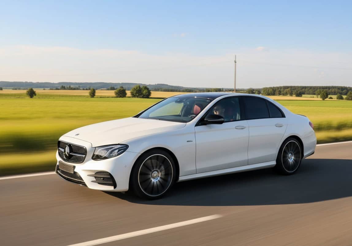 mercedes e63 amg weiden landstrasse