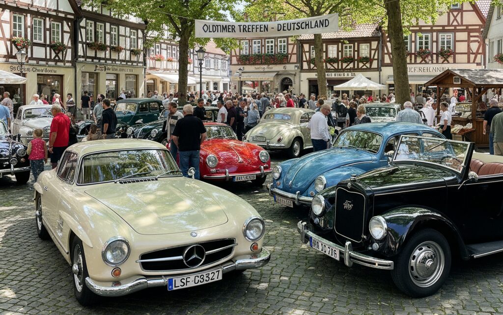 Oldtimer Saison 2026 – Klassiker vor Publikum auf einer Sommerwiese