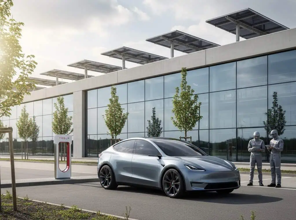 Tesla Model Y vor Gigafabrik