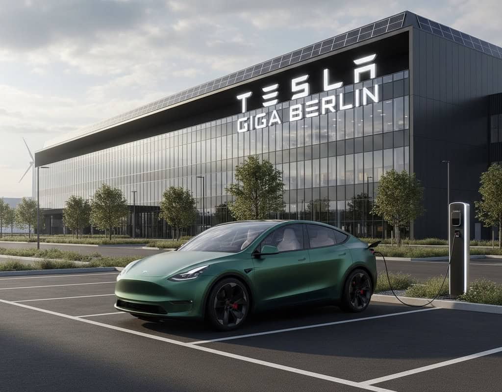 Tesla Model Y vor Gigafabrik