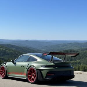 Seitenansicht hinten vom Porsche GT3 RS in Kassel