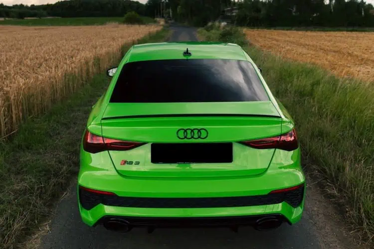 Heckansicht vom Audi RS3 Limousine in Bonn