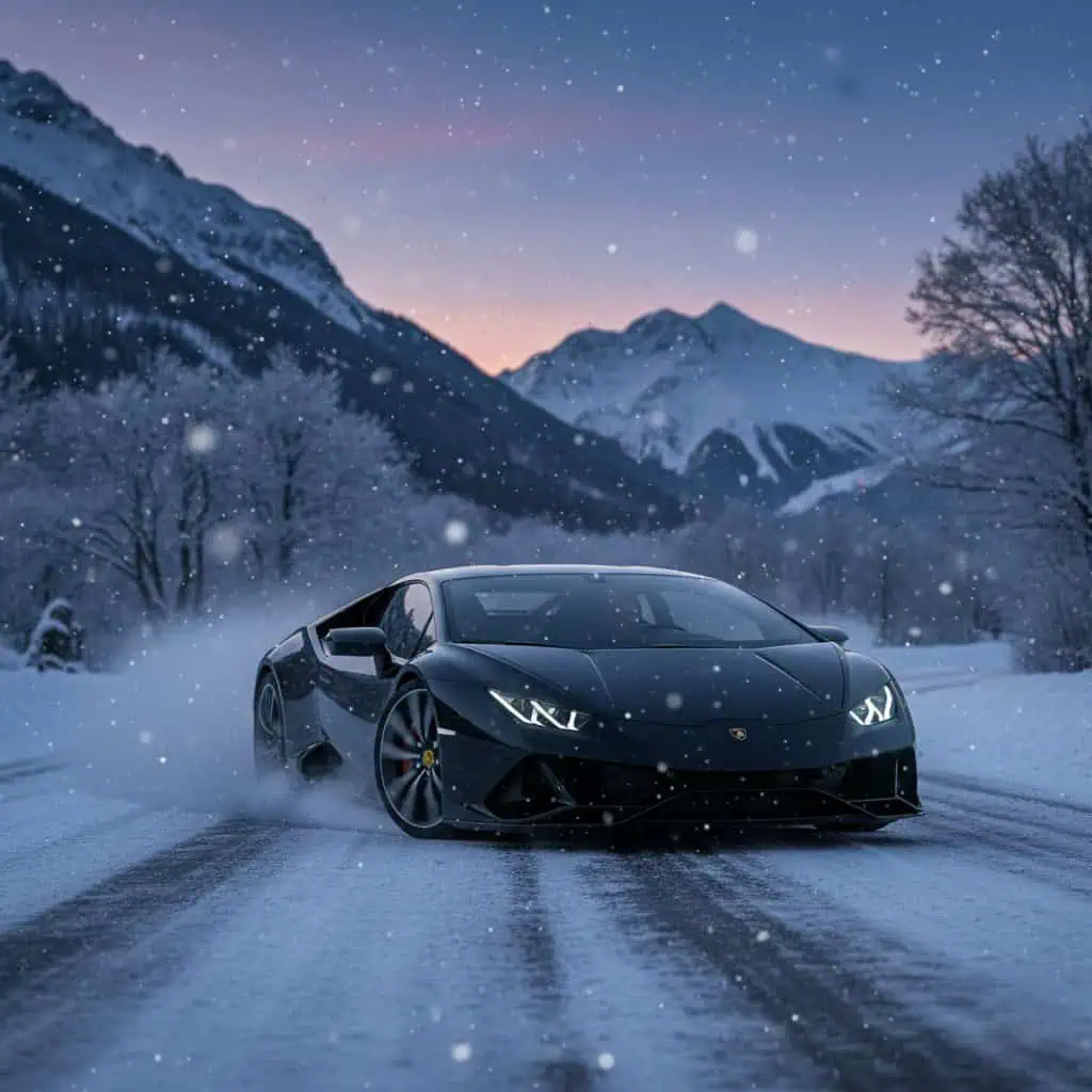 Sportwagen im Winter