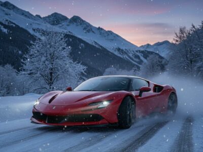 Sportwagen in winter