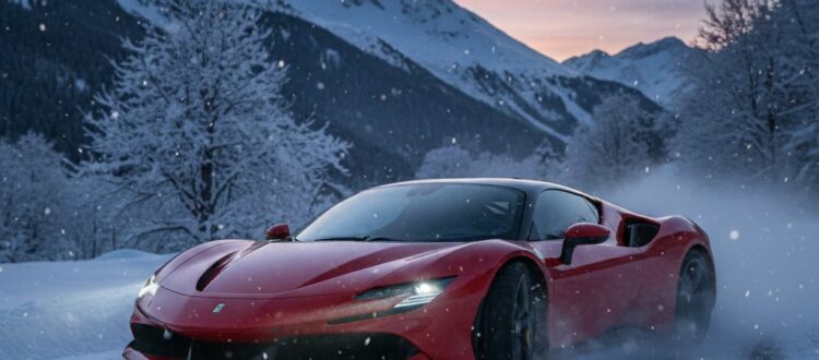 Sportwagen in winter