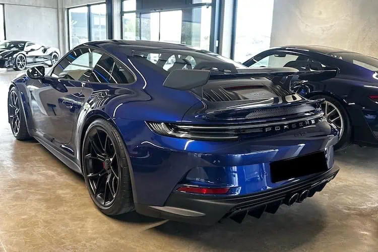 Seitenansicht vom Porsche 992 zum mieten in München