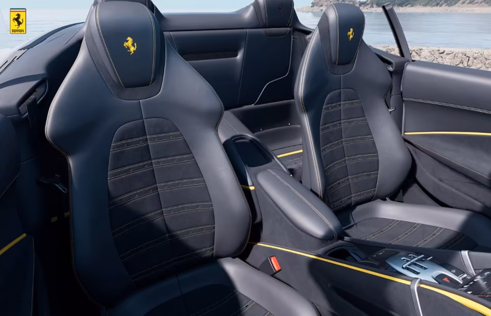 Ferrari Roma Spyder interior Backseats